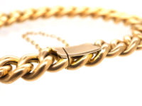 Edwardian 15ct Gold Curb Bracelet