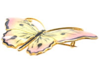 Norwegian Silver & Enamel Butterfly Brooch by Olaf Fritjof Hjortdahl