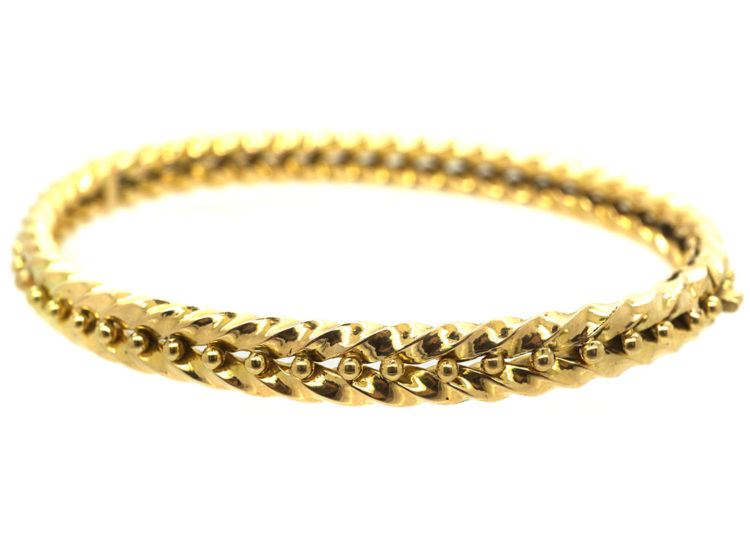 Edwardian 18ct Gold Illusion Bangle