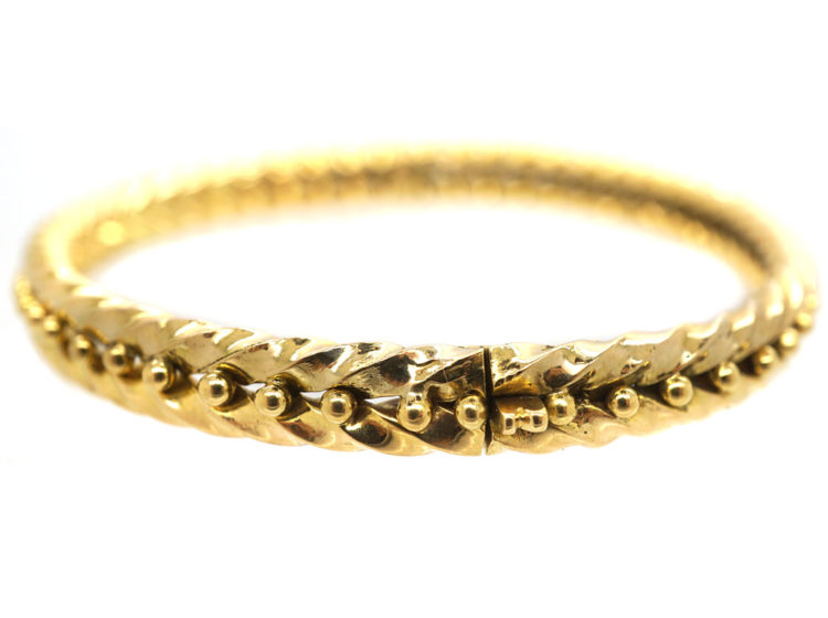 Edwardian 18ct Gold Illusion Bangle