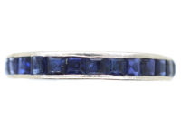 Art Deco Platinum & Sapphire Eternity Ring