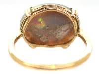 Art Deco 18ct Gold & Black Opal Ring