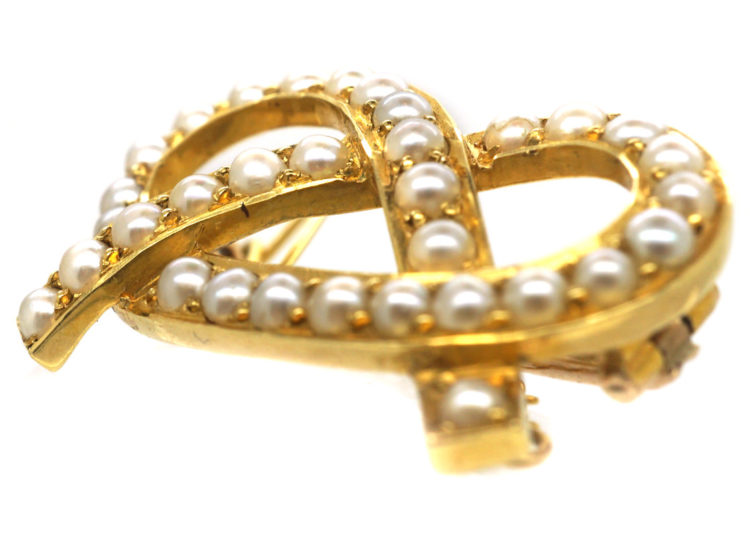 Victorian 15ct Gold Lovers Knot Brooch