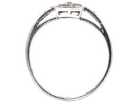 Art Deco 18ct White Gold & Platinum, Diamond Rectangular Ring