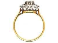Art Deco 18ct Gold & Platinum Diamond Cluster Ring