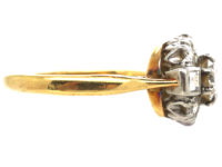 Art Deco 18ct Gold & Platinum Diamond Cluster Ring