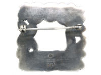 Georg Jensen Silver Brooch of a Doe & a Squirrel by Arno Malinowski