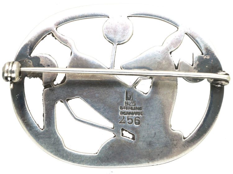 Georg Jensen Silver Kneeling Fawn Brooch Designed by Arno Malinowski