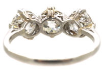 Art Deco Platinum Three Stone Diamond Ring