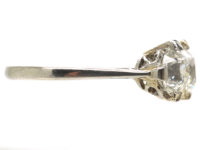 Art Deco Platinum Three Stone Diamond Ring