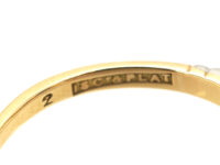 Art Deco 18ct Gold & Platinum, Sapphire & Diamond Three Stone Ring