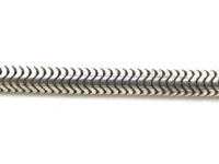 Victorian Long Silver Snake Link Guard Chain