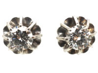 18ct White Gold Diamond Stud Earrings