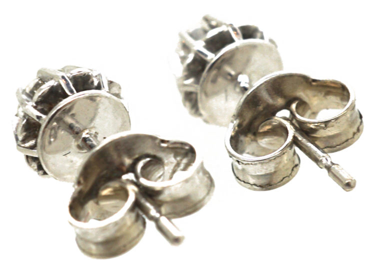 18ct White Gold Diamond Stud Earrings
