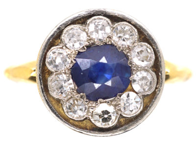 Edwardian Diamond & Sapphire Ring