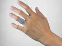 Art Deco 18ct Gold & Black Opal Ring