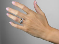 Edwardian 18ct Gold & Diamond Cluster Crossover Ring