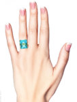 18ct Gold Synthetic Blue Spinel Ring