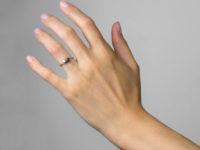 Edwardian 18ct Gold & Platinum, Diamond & Sapphire Crossover Ring