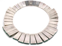 Mexican Silver & Malachite Collar by the Monteros Workshop