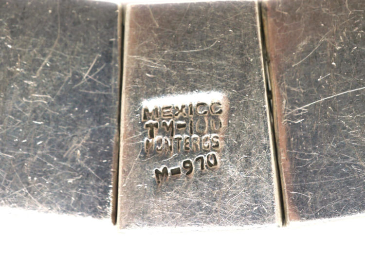 Mexican Silver & Malachite Collar by the Monteros Workshop