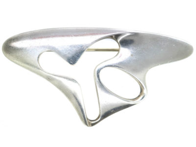 Georg Jensen Silver Modernist Brooch by Henning Koppel Georg Jensen Silver Modernist Brooch by Henning Koppel