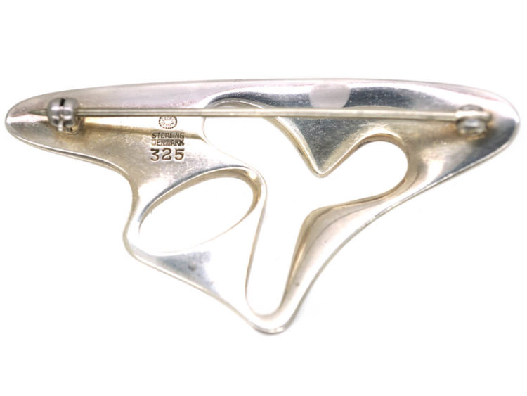 Georg Jensen Silver Modernist Brooch by Henning Koppel