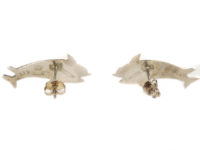 Silver Dolphin Earrings by Arno Malinowski for Georg Jensen