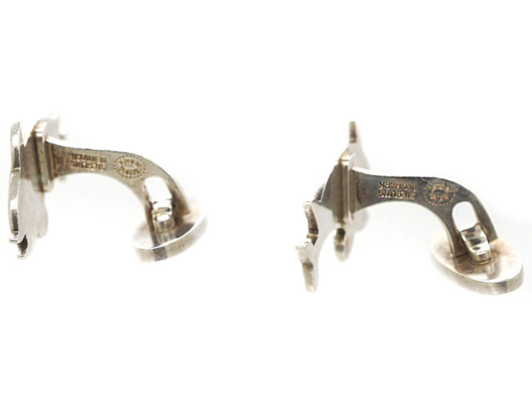 Silver Dolphin Cufflinks by Arno Malinowski for Georg Jensen