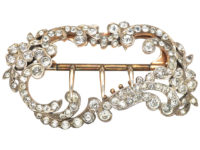 Edwardian Silver & Paste Buckle with Flower Motif