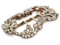 Edwardian Silver & Paste Buckle with Flower Motif
