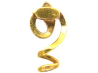 Victorian 15ct Gold Snake Slide set with Diamonds & Ruby Eyes