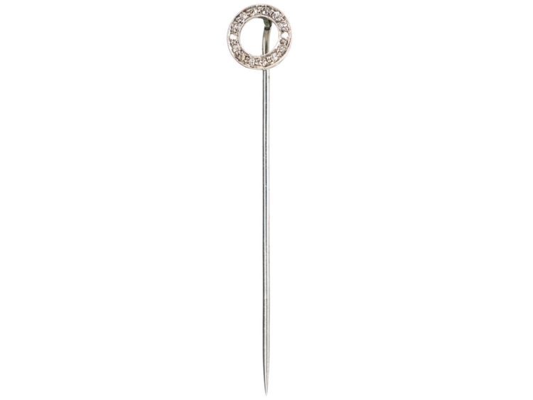 Art Deco Platinum & Diamond Set Winning Post Tie Pin