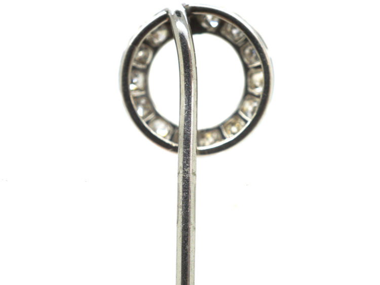 Art Deco Platinum & Diamond Set Winning Post Tie Pin