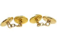 Edwardian 15ct Gold & Mother of Pearl Button Cufflinks