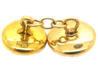 Edwardian 15ct Gold & Mother of Pearl Button Cufflinks