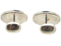 Silver Purple Frog Cufflinks by Roger Doyle