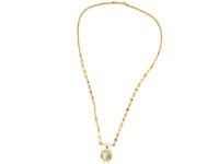 Art Deco 18ct Gold & Yellow Sapphire Necklace