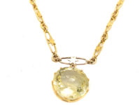 Art Deco 18ct Gold & Yellow Sapphire Necklace