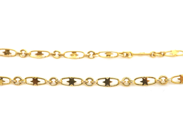 Art Deco 18ct Gold & Yellow Sapphire Necklace