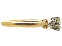 Edwardian 18ct Gold, Platinum & Diamond Solitaire Ring