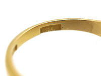 Victorian 18ct Gold Five Stone Diamond Boat Shaped Ring