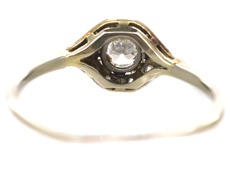 Art Deco 14ct White Gold Diamond Ring