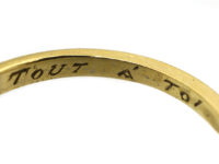 Art Deco 18ct Gold & Platinum, Three Stone Diamond & Sapphire Ring