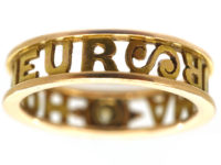 Edwardian 18ct Gold & Diamond Honneur and Amour Ring