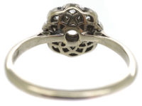 Edwardian 18ct White Gold & Platinum, Diamond Daisy Cluster Ring