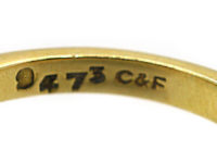 1960s 18ct Gold Three Stone Emerald and Diamond Ring Made By Cropp & Farr