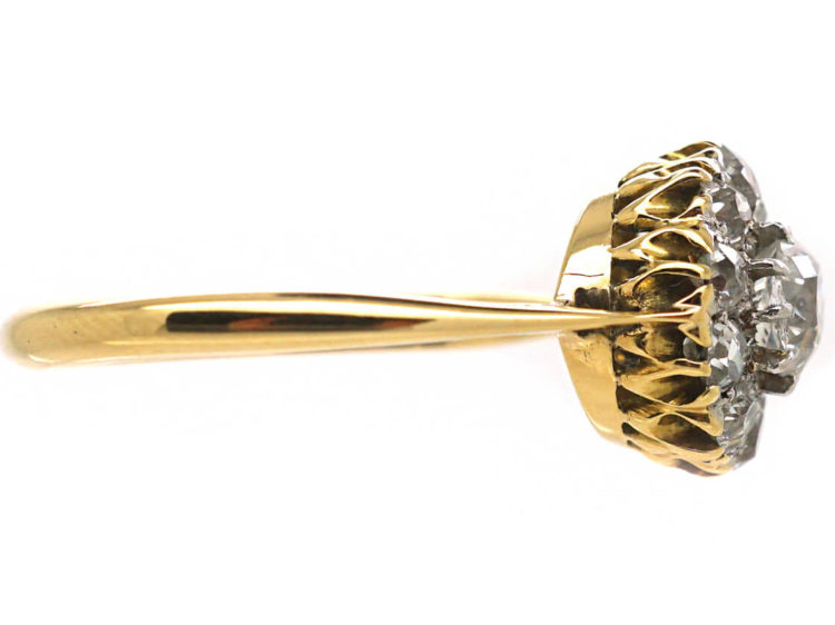 Edwardian 18ct Gold, Diamond Cluster Ring
