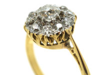 Edwardian 18ct Gold, Diamond Cluster Ring