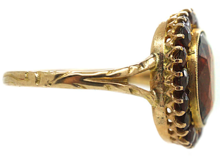 Edwardian Pyrope-Almandine Garnet Cluster Ring